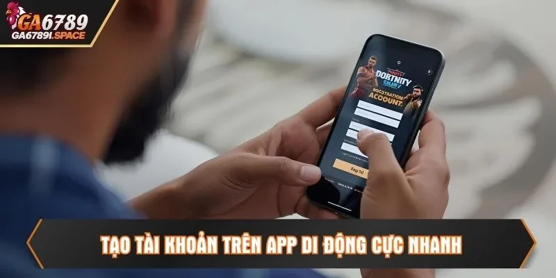 Tạo tài khoản trên app di động cực nhanh